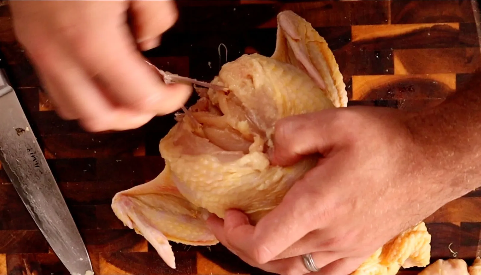 How to break down a whole chicken, photographed for Pinch of Mint