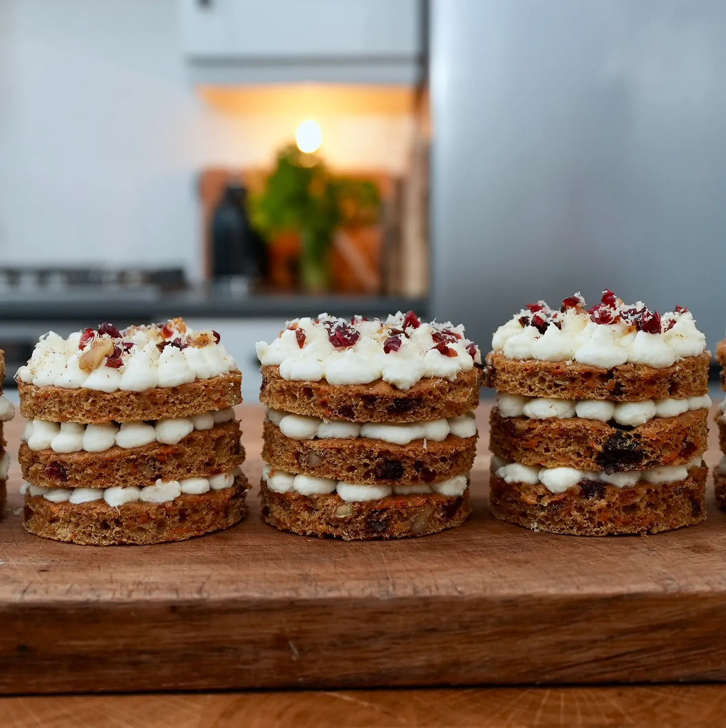 How To Make Individual Carrot Cake with Mascarpone Cream Cheese Frosting