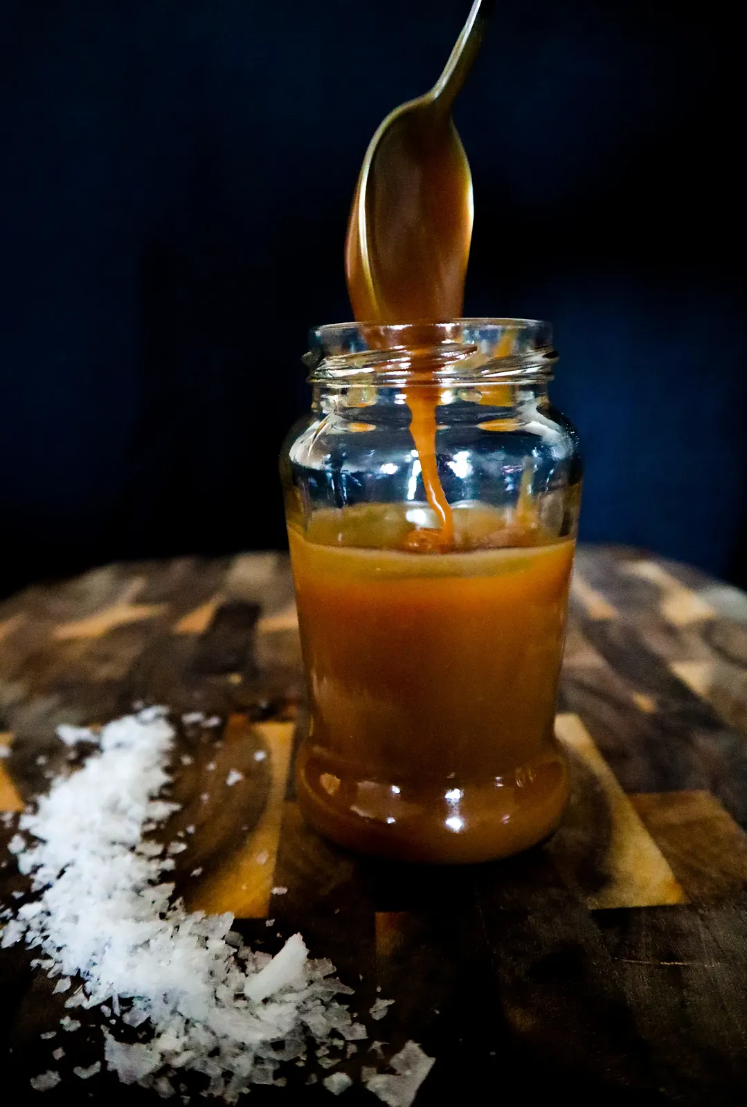 Salted caramel sauce, photographed for Pinch of Mint