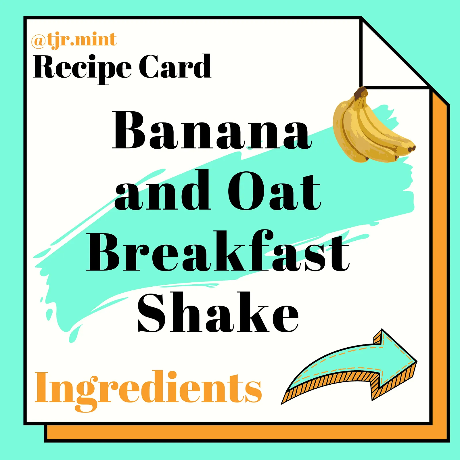 Banana and oat breakfast shake, photographed for Pinch of Mint