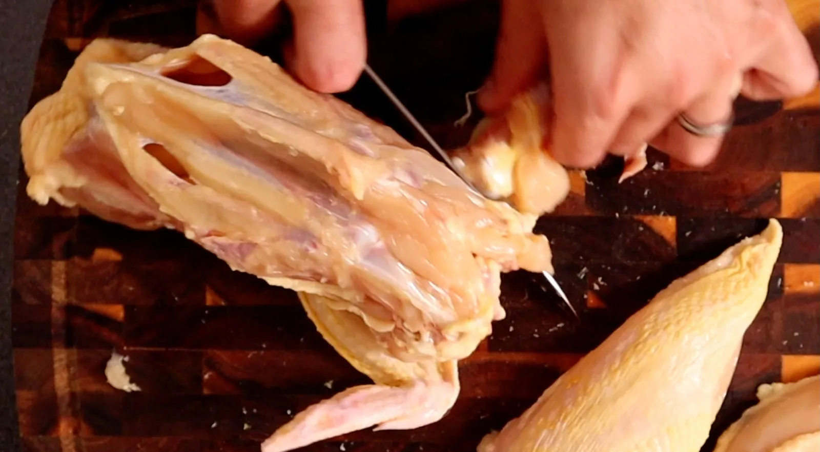 How to break down a whole chicken, photographed for Pinch of Mint