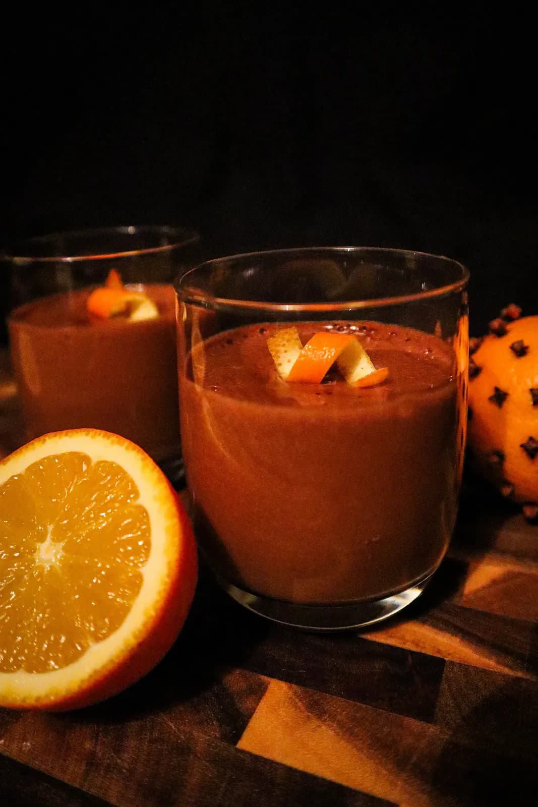 Chocolate and orange mousse, photographed for Pinch of Mint