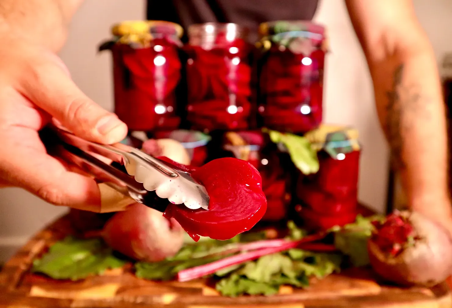 Pickled beetroot, photographed for Pinch of Mint