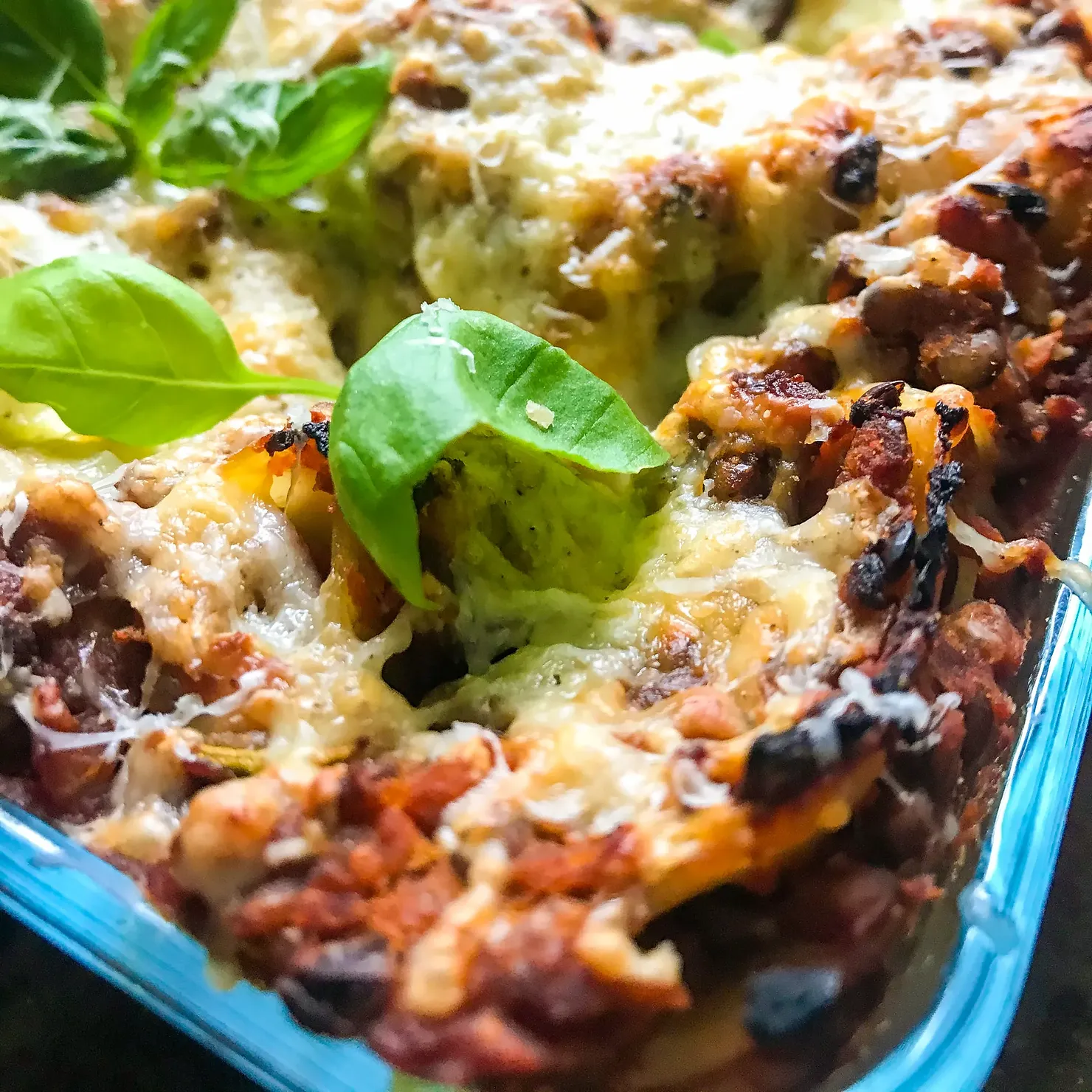 Vegetarian lasagne with lentil ragù, photographed for Pinch of Mint